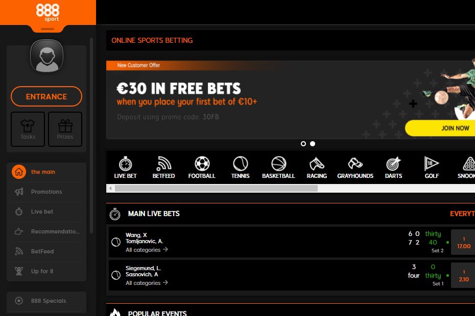 What Sports You Can Consider on 888sport for Betting?